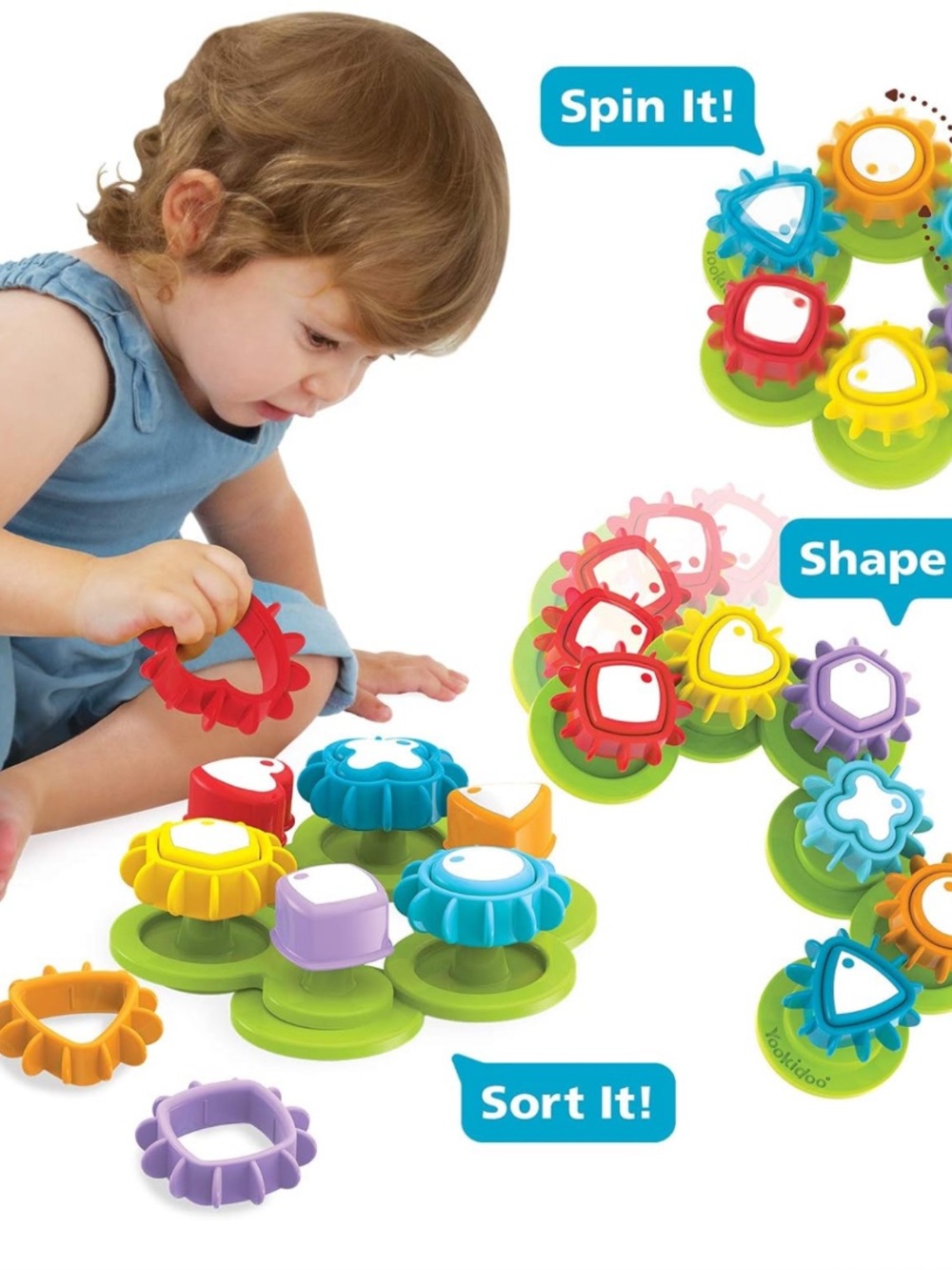 Shape ‘N’ Spin Gear Sorter. A Developmental Activity Toy Ages 1-3 EUC $28R - Picture 3 of 6